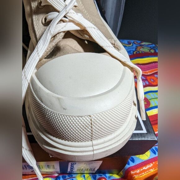 Mia Tan and white lace up Side Zip Boots size 9 - Picture 2 of 7